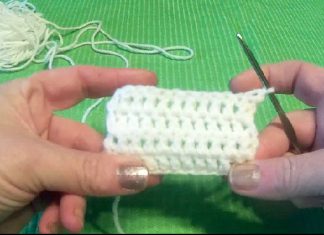 Point de bride en relief avant et arrière brides en relief au crochet